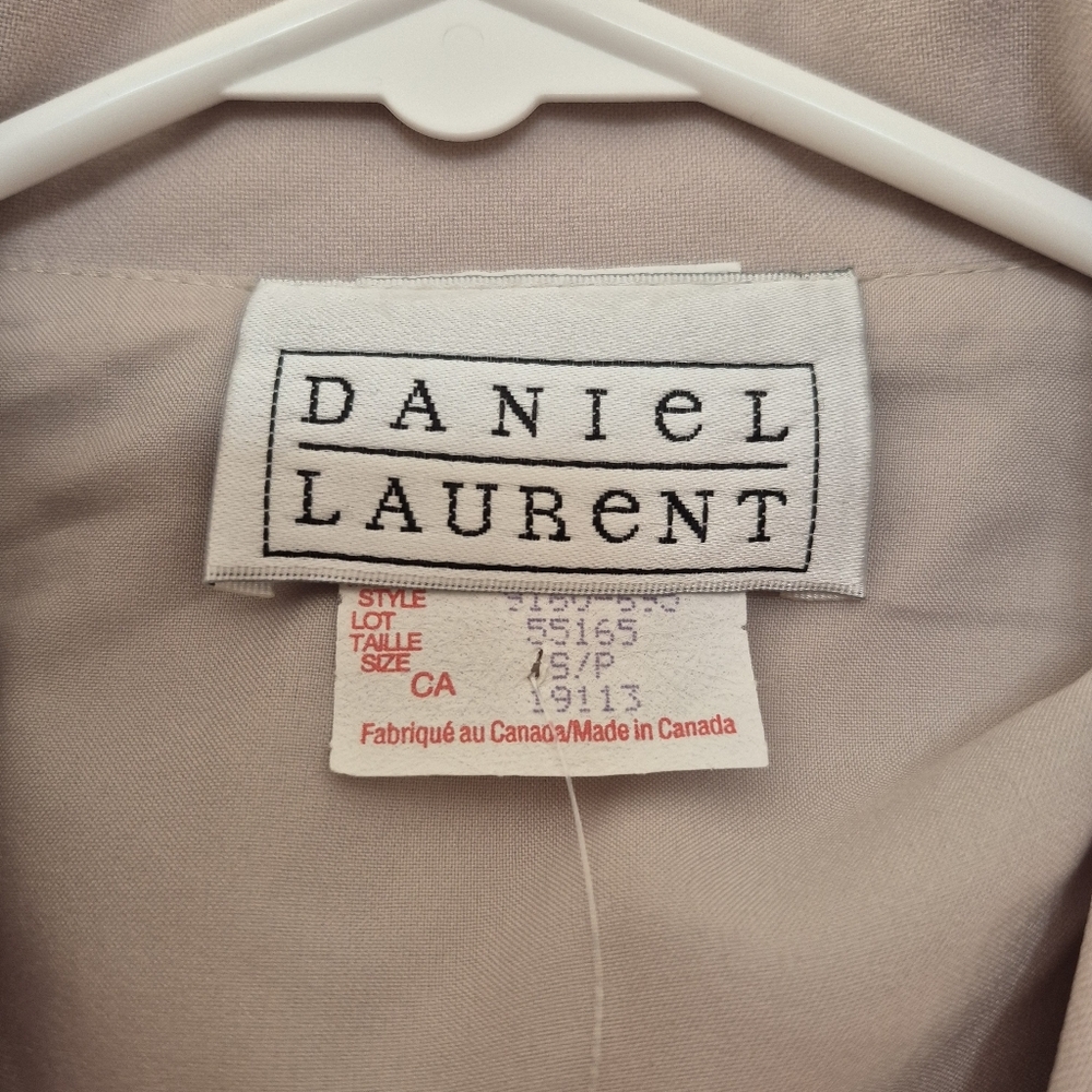 NWT 90s Daniel Laurent Women's Preppy Beige Vintage Longline Blazer Size S - Picture 5 of 9
